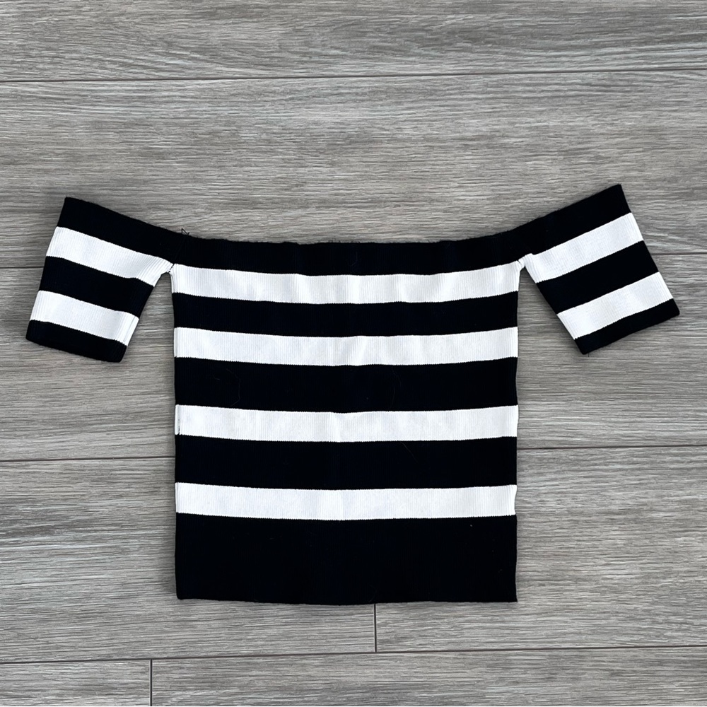 Forever 21 off the shoulder striped top